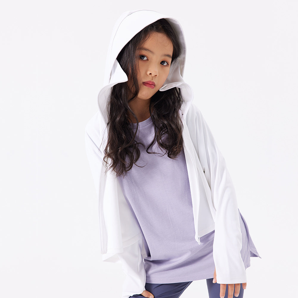 Kid's Sun Protection Hooded Cape for 4-13 Years Boys Girls UPF 50+