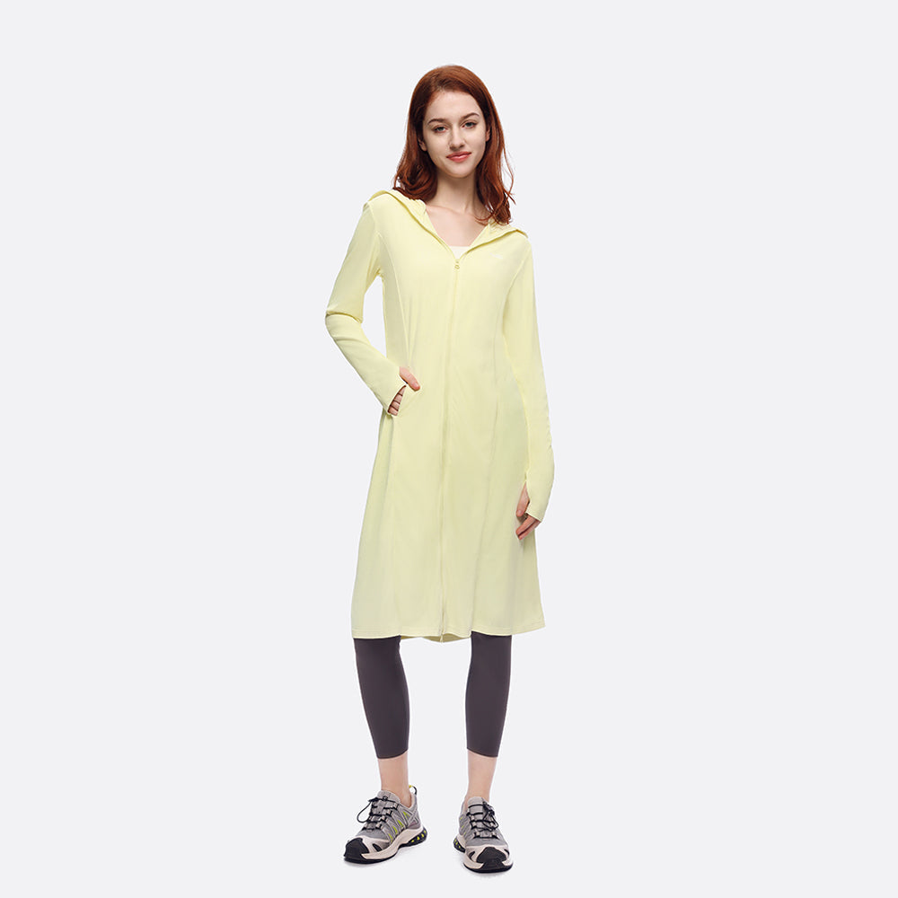 Women's Sun Protection Hoodie Mid-Long Dress UPF 50+ Jacket