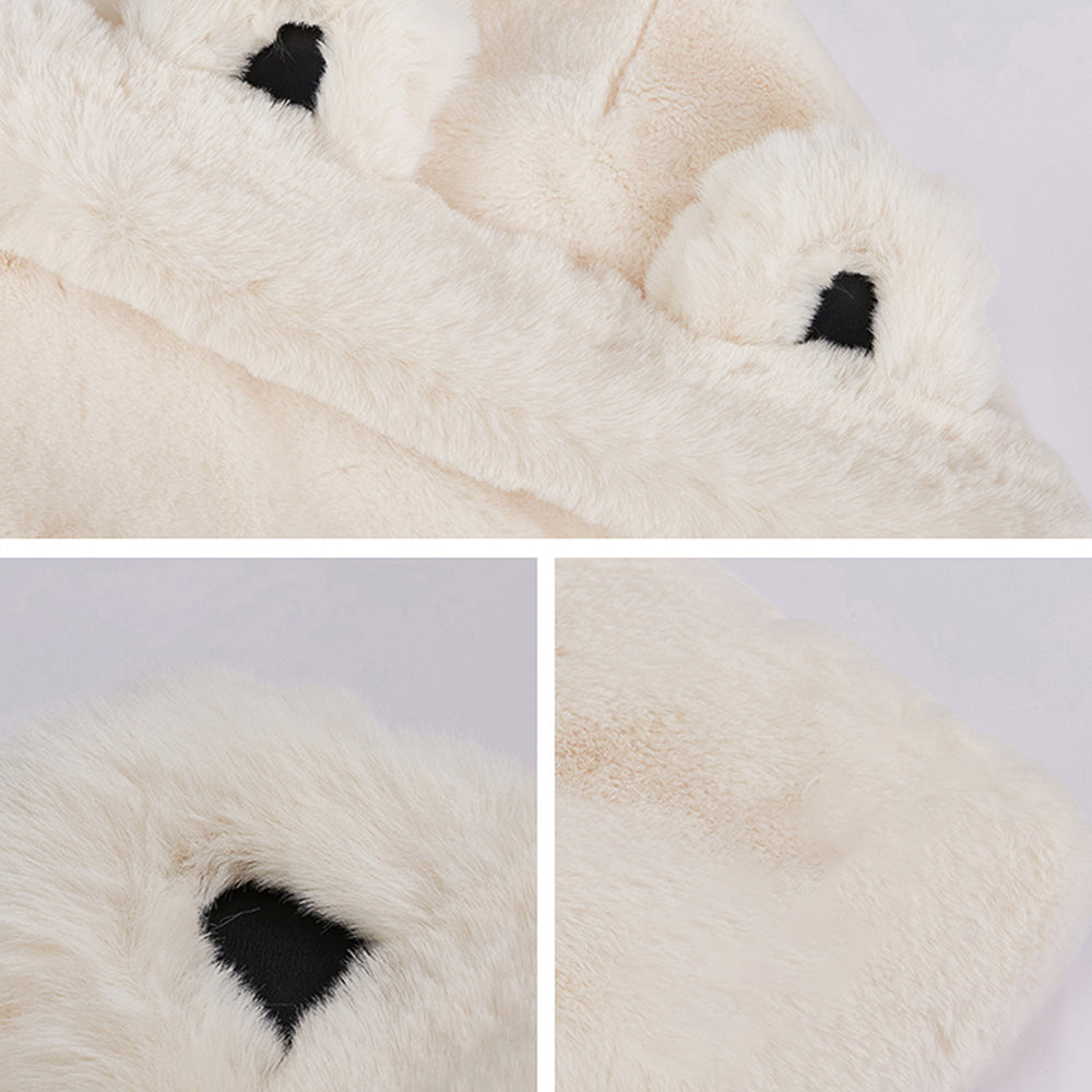 US Stock 3-in-1 Multi-Functional Cute Animal Hat with Scarf and Mitten Combo