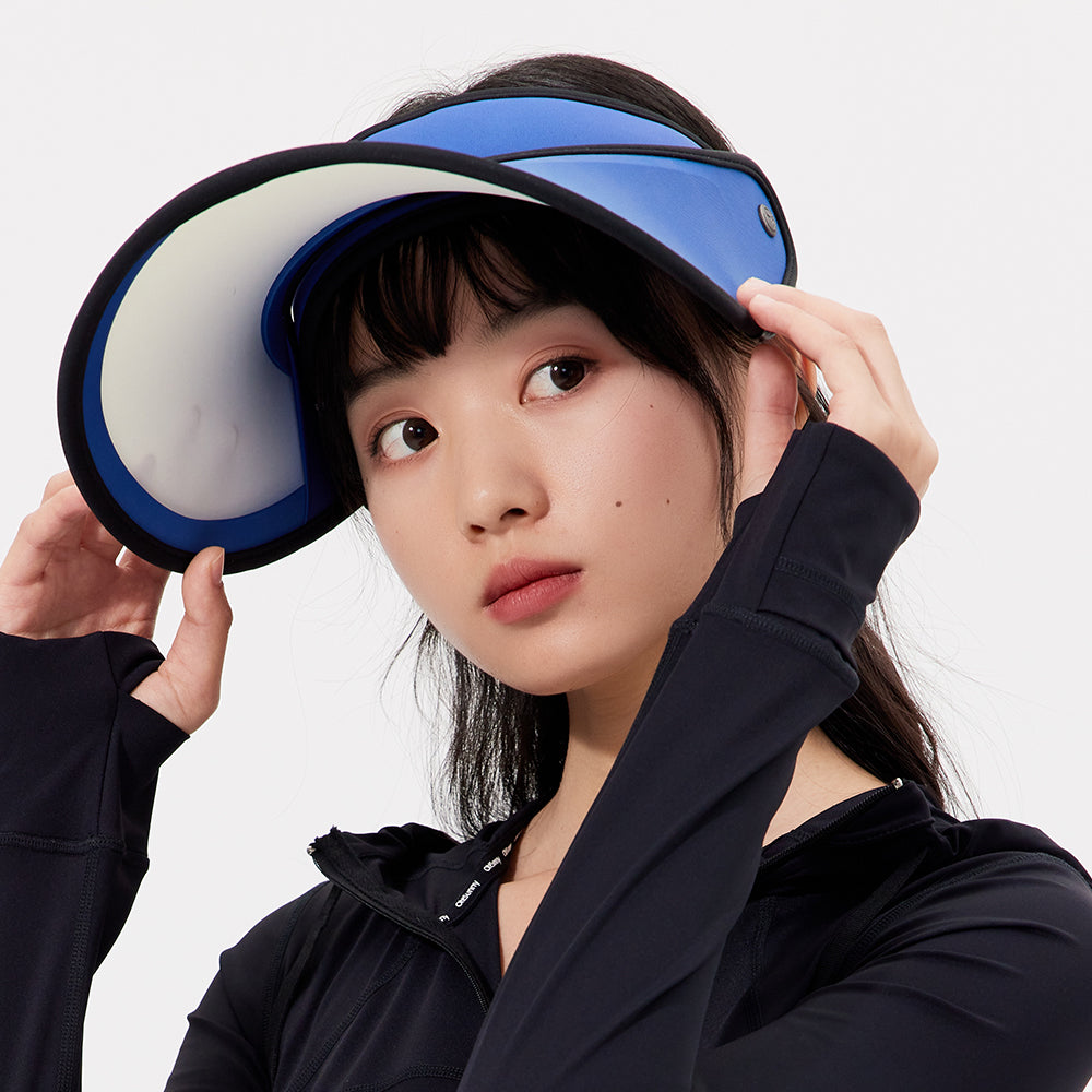 Unisex Empty Top Visor Hat UV Protection UPF 50+ with Adjustable Wide Brim