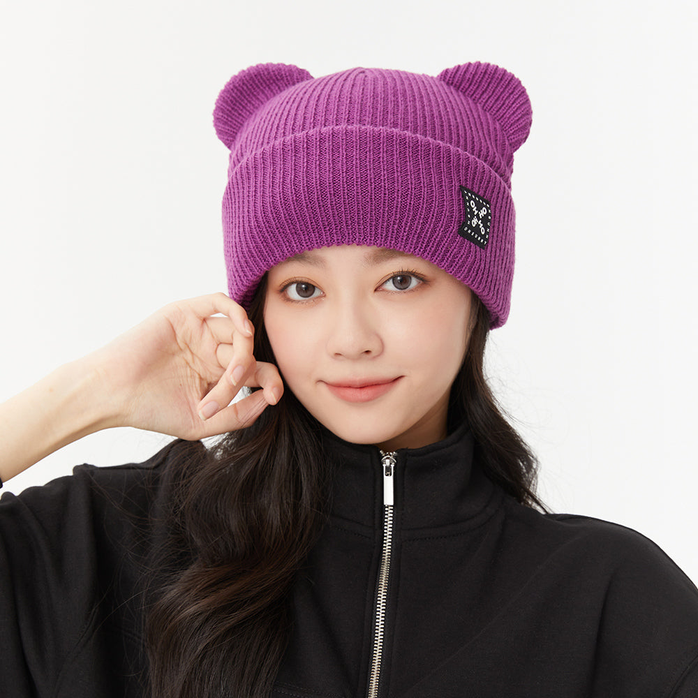 Winter Bear Ear Beanie Warm Knit Full Face Cover Balaclava Ski Hats for Men and Women