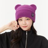 Winter Bear Ear Beanie Warm Knit Full Face Cover Balaclava Ski Hats for Men and Women