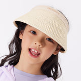 Kid's Wide Brim Sun Visor Cap UPF 50+ Sun Protection Straw Hat