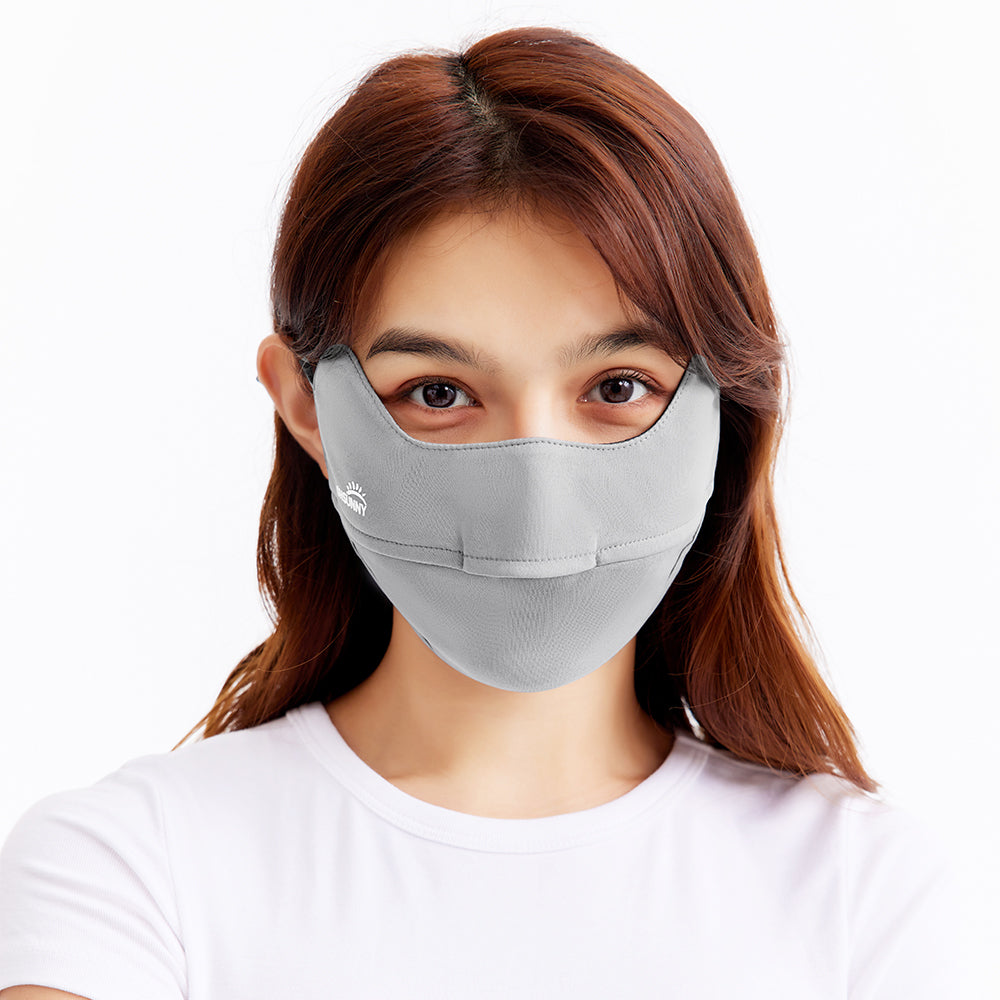Breathable Anti-UV Face Mask with Canthus Protection UPF 50+ Cooling Face Covering