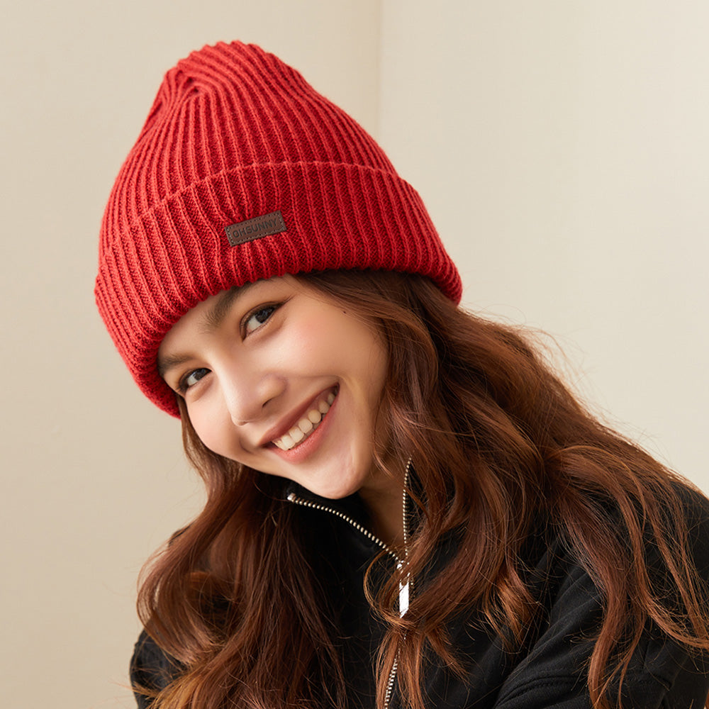 Women's Winter Sheep Wool Heated Knit Hat