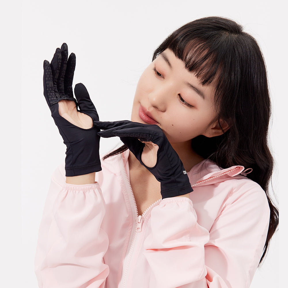 Women's Anti-UV Empty Palm Gloves Sun Protective UPF 50+ Breathable Mittens