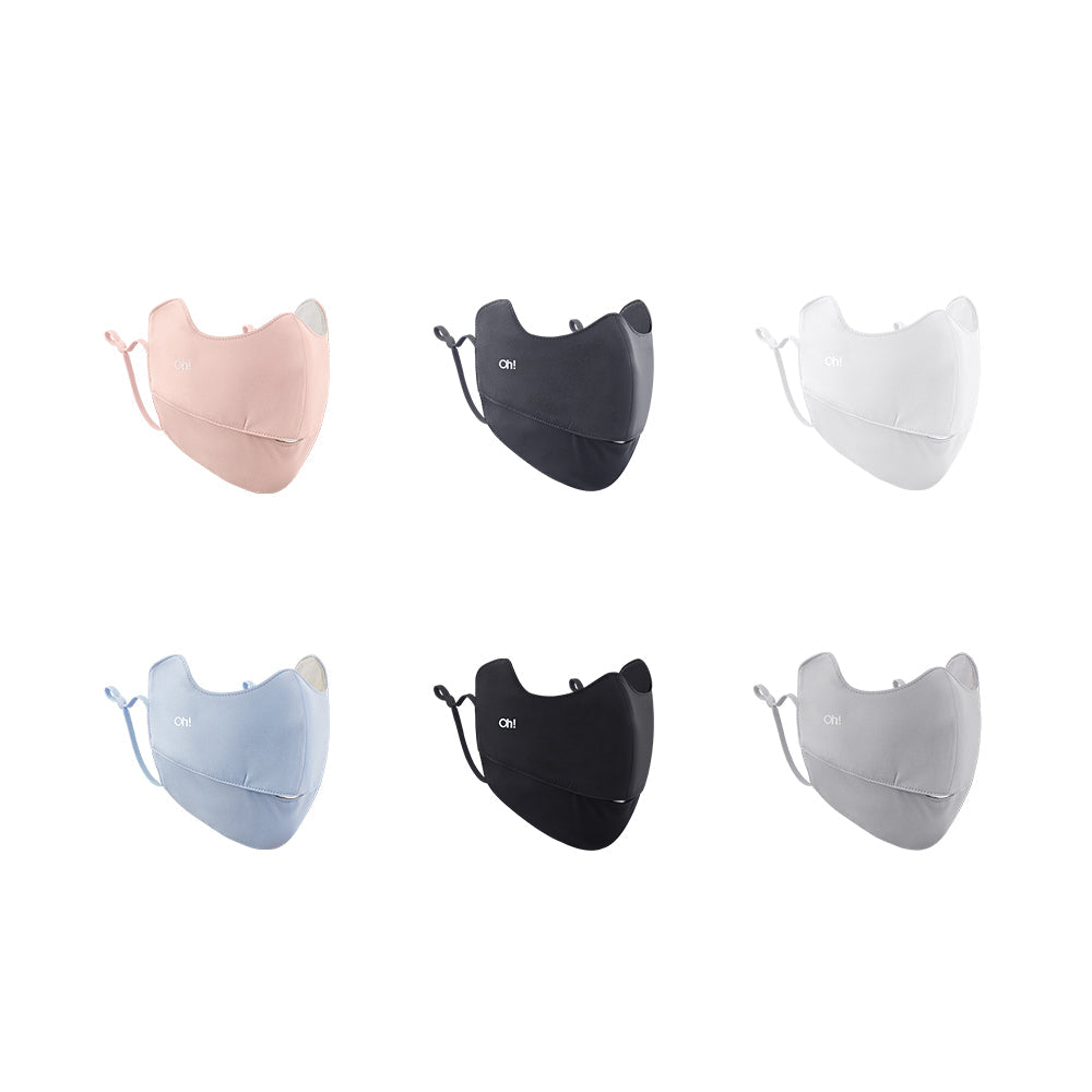 US Stock Breathable Sunscreen Face Mask with Mouth Opened UPF 50+