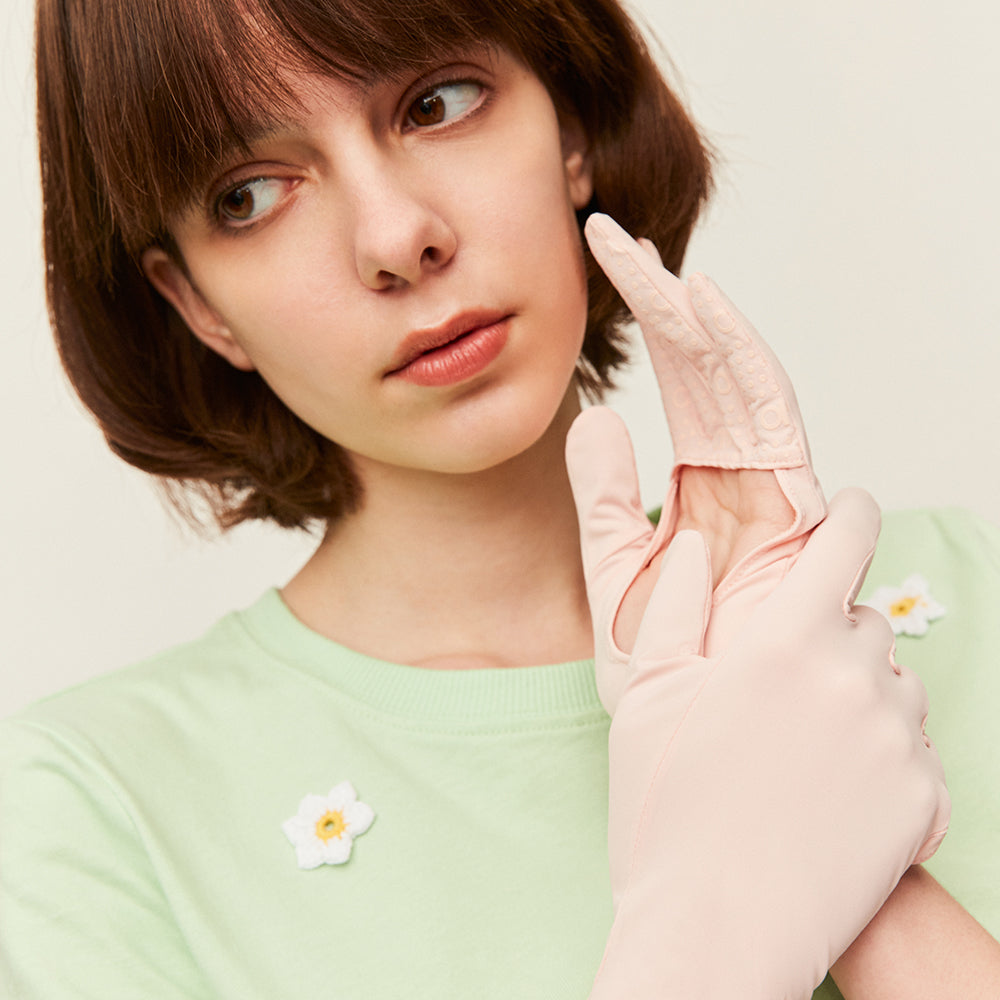 Women's Anti-UV Empty Palm Gloves Sun Protective UPF 50+ Breathable Mittens