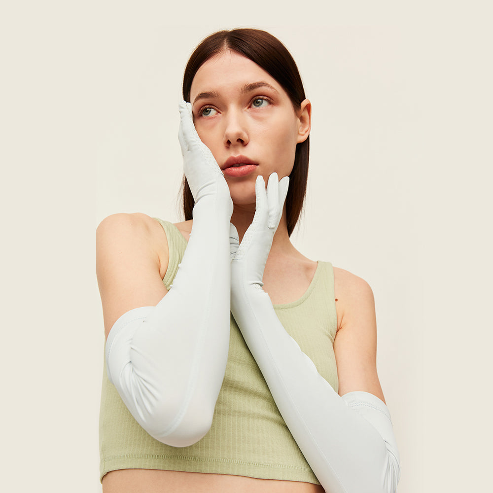 Women's Long Arm Sleeves Sun Protection Gloves UPF 50+