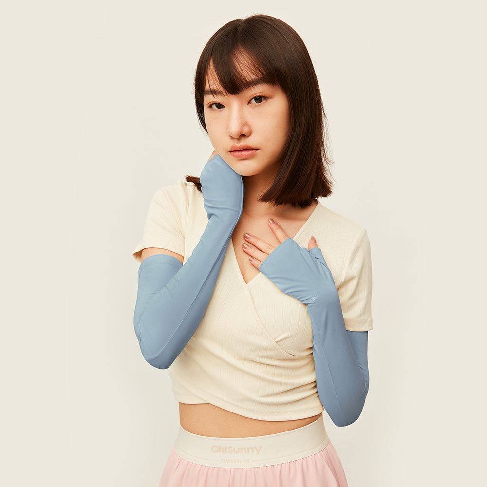 Long Arm Sleeves Mitten Sun-protective Over Sleeves UPF 50+