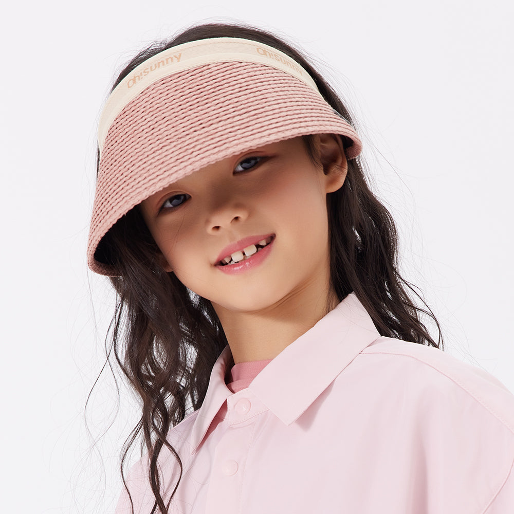 Kid's Wide Brim Sun Visor Cap UPF 50+ Sun Protection Straw Hat