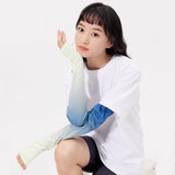 Gradient Color Sunscreen Loose Arm Sleeve UV Protection Gloves UPF 50+