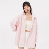 Women's Sun Protection Shirt with Removable Hat Loose Hoodie UPF50+