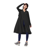 Women's Sun Protection Hoodie Long Sleeve Full Cover Cooling Mid Length Long Trench UPF 50+