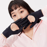 Women's Anti-UV Empty Palm Gloves Sun Protective UPF 50+ Breathable Mittens