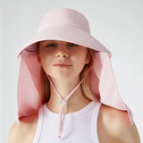 Unisex Fishing Hiking Sun Protection Face Neck Cover Flap Hat UPF 50+