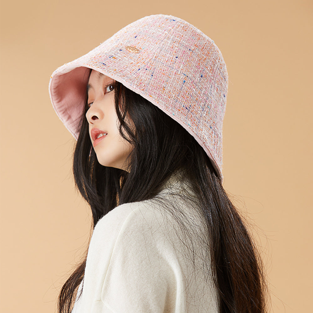 US Stock Women's Tweed Bucket Hat UPF 50+