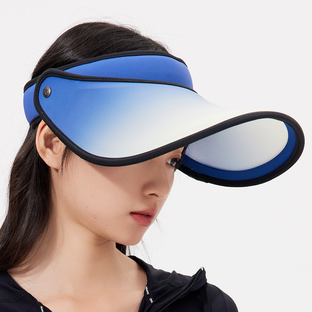 Unisex Empty Top Visor Hat UV Protection UPF 50+ with Adjustable Wide Brim