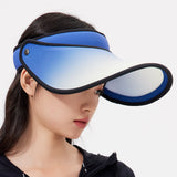 Unisex Empty Top Visor Hat UV Protection UPF 50+ with Adjustable Wide Brim