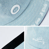 Women's Denim Packable Summer Travel Beach Bucket Hat UPF 50+