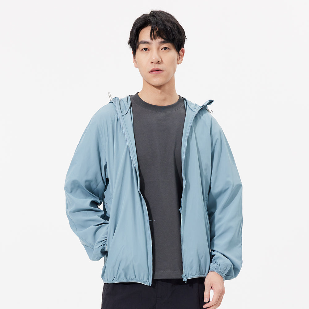 Men's Sun Protection Hoodie Ultra Light Long Sleeve Outdoor Jacket UPF 50+