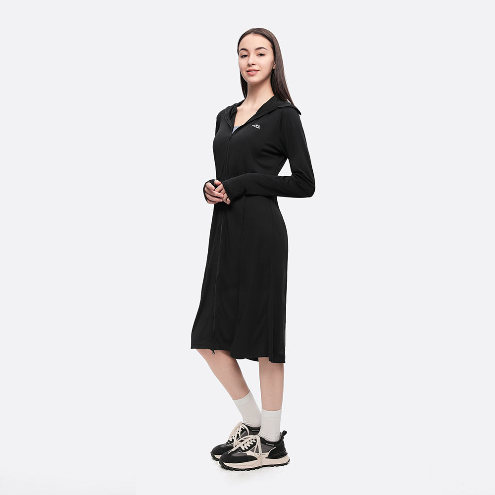 Women's Sun Protection Hoodie Mid-Long Dress UPF 50+ Jacket