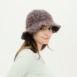 Knit Bucket Hat Winter Warm Stretchy Knitted Fisherman Cap