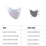 US Stock Women's Sun Protection Face Cover UPF 50+ Gradient Color Face Mask