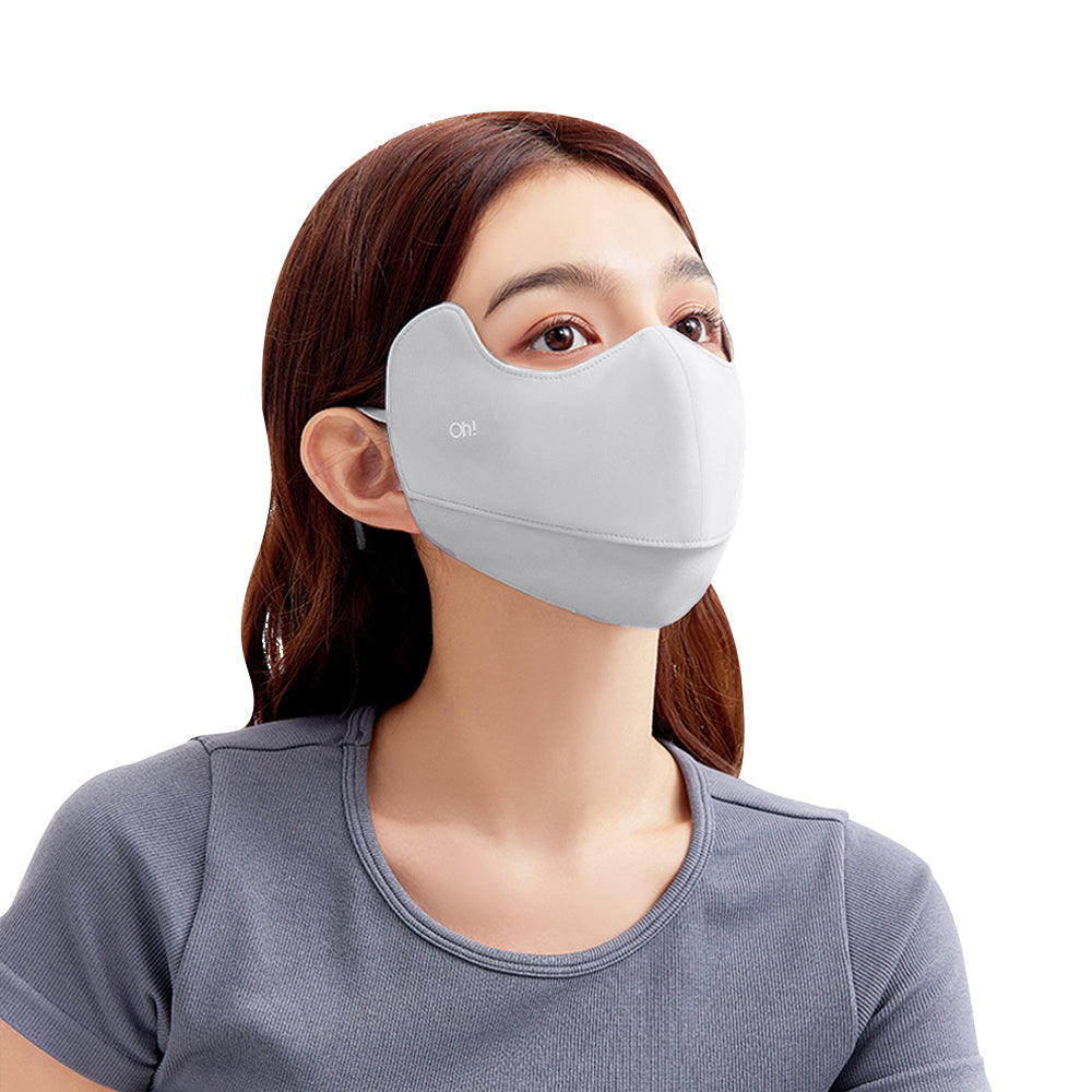 US Stock Breathable Sunscreen Face Mask with Mouth Opened UPF 50+