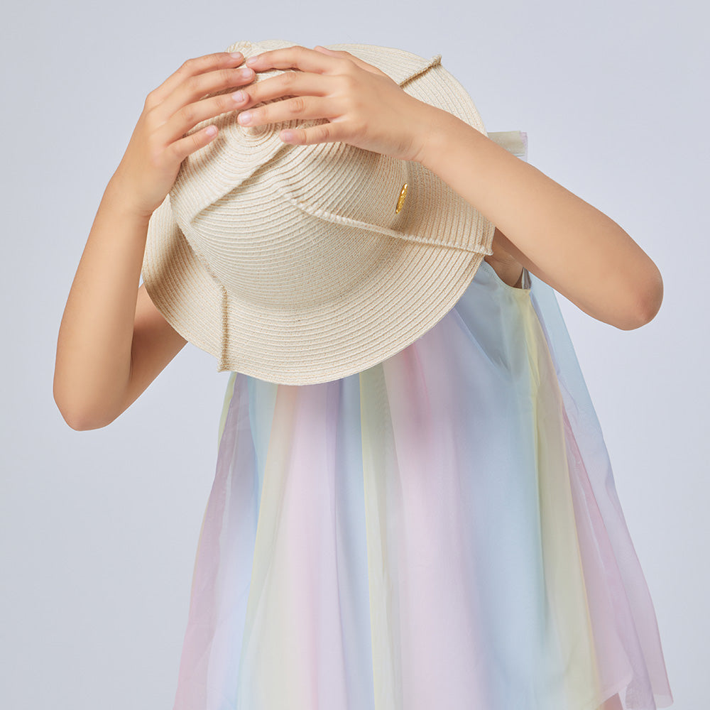 Kid’s Splicing Straw Hat UPF 50+ Sun Protective