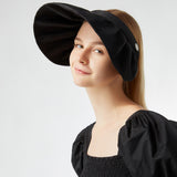 Sun Protection Wide Brim Foldable Hats Roll-Up Headband Visor UPF 50+
