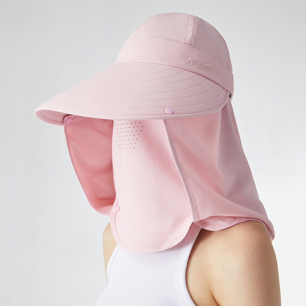 Unisex Fishing Hiking Sun Protection Face Neck Cover Flap Hat UPF 50+