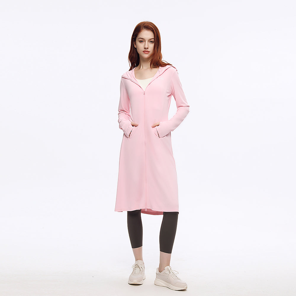 Women's Sun Protection Hoodie Mid-Long Dress UPF 50+ Jacket