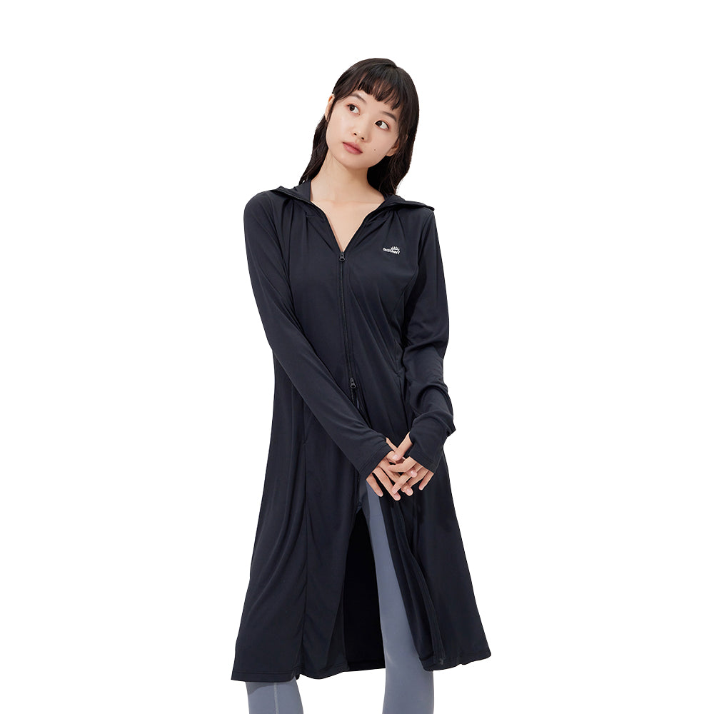 Women's Sun Protection Hoodie Mid-Long Dress UPF 50+ Jacket