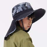 Kid’s Bucket Hat with Neck Flap and Strap UPF 50+