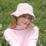 Knit Bucket Hat Winter Warm Stretchy Knitted Fisherman Cap
