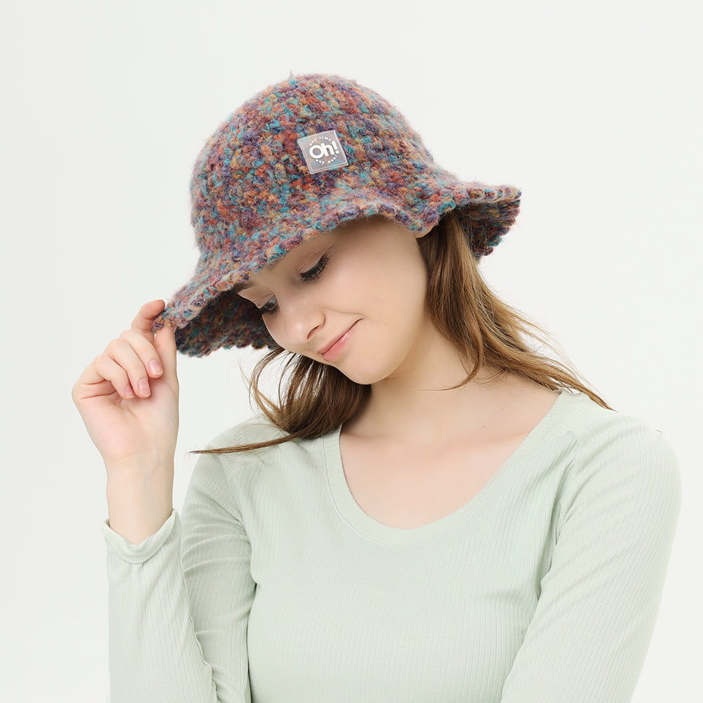 Knit Bucket Hat Winter Warm Stretchy Knitted Fisherman Cap