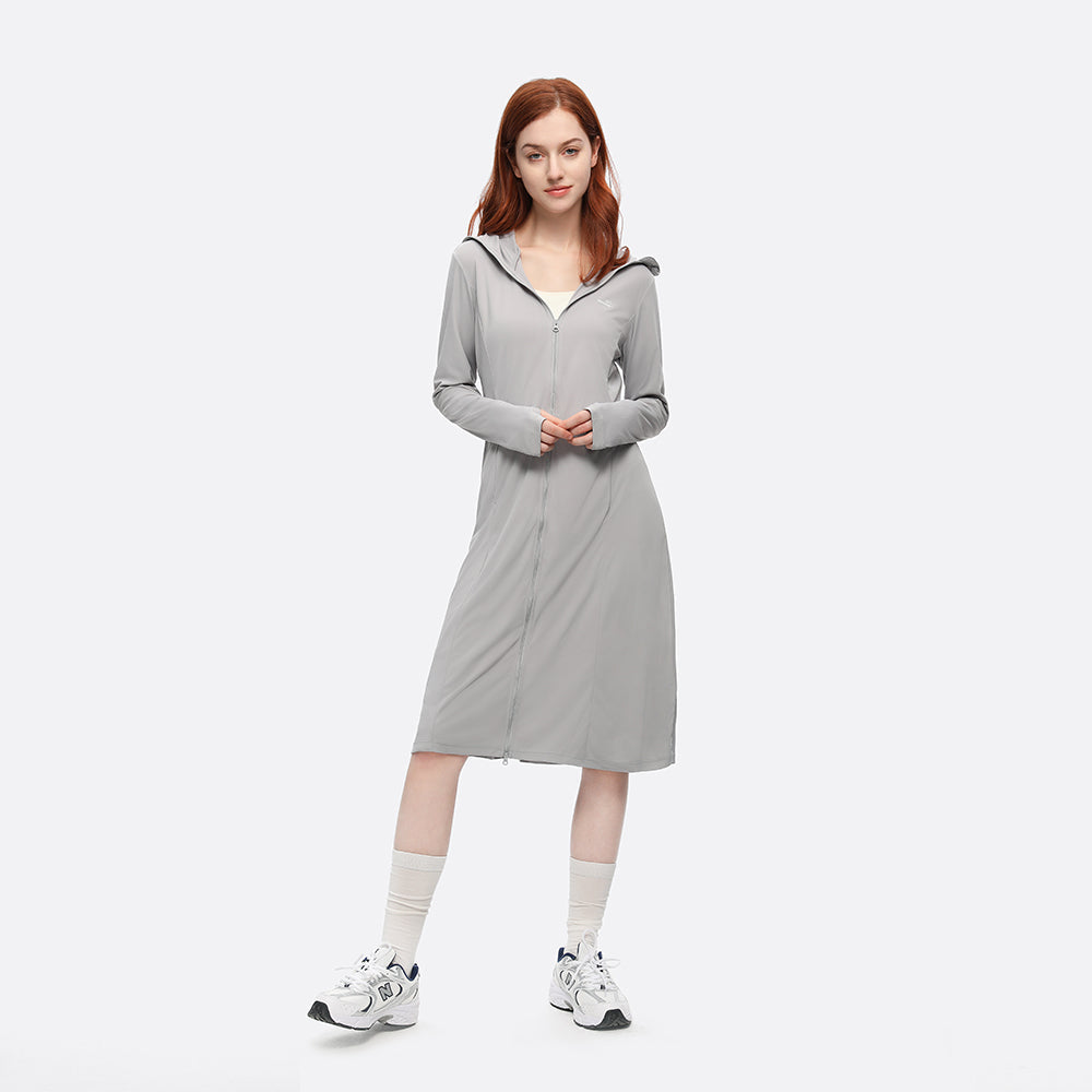 Women's Sun Protection Hoodie Mid-Long Dress UPF 50+ Jacket