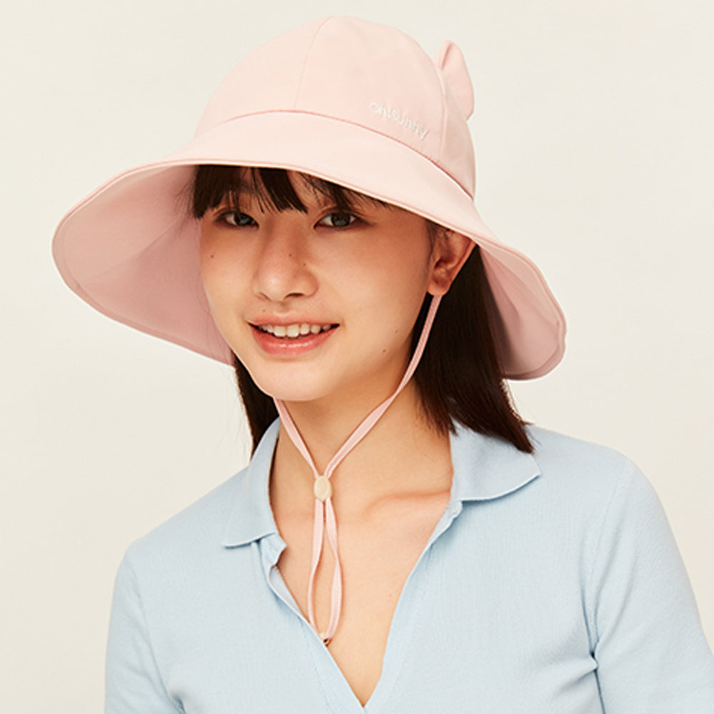 Women's Large Brim Sun Hat with Bear Ear UPF 50+