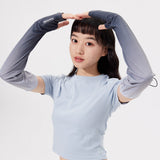 Gradient Color Sunscreen Loose Arm Sleeve UV Protection Gloves UPF 50+