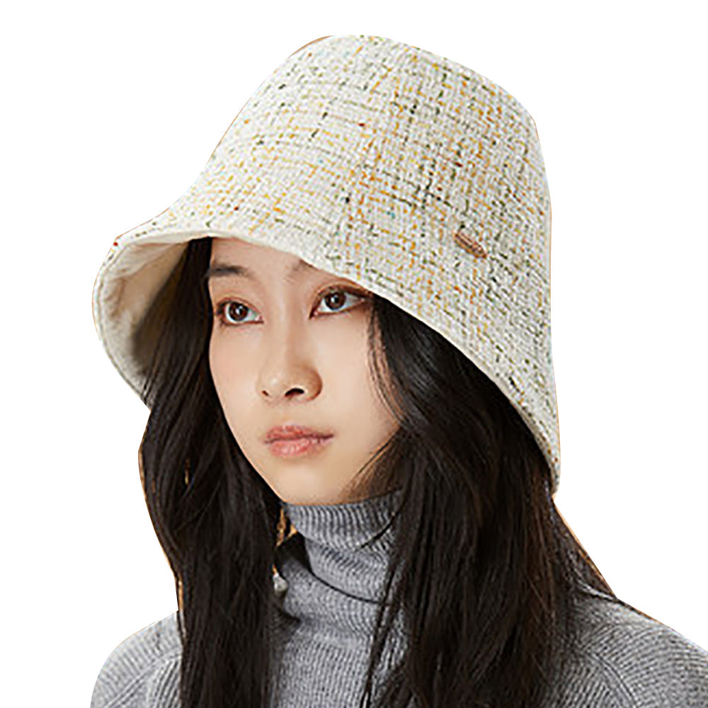 US Stock Women's Tweed Bucket Hat UPF 50+