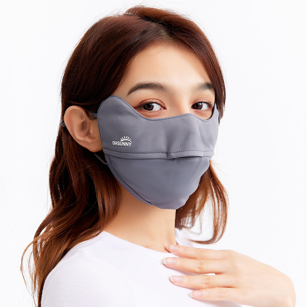 Breathable Anti-UV Face Mask with Canthus Protection UPF 50+ Cooling Face Covering
