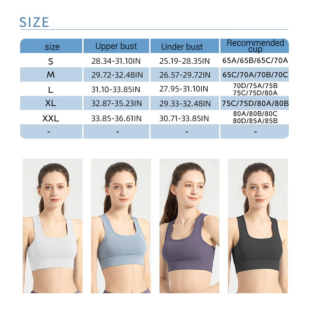 US Stock Sports Workout Yoga Bra Wireless Supportive Crop Tank Tops