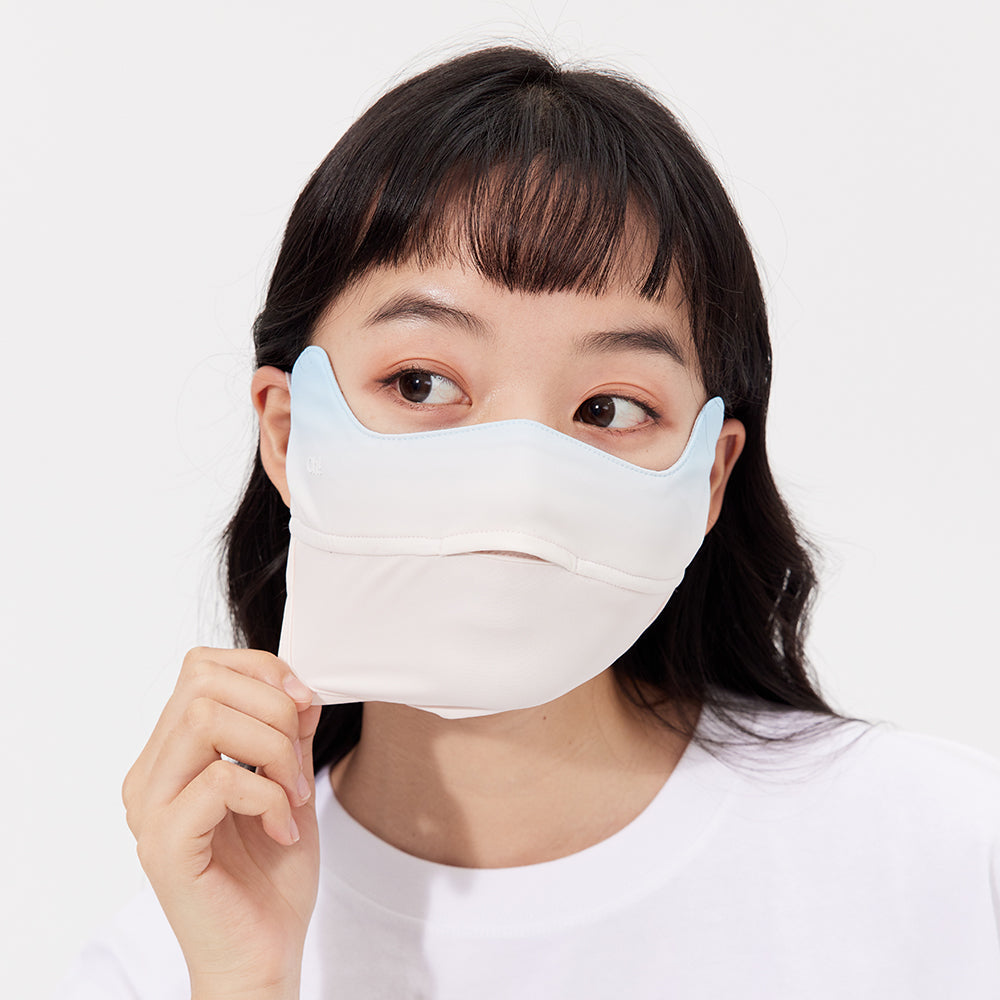 US Stock Women's Sun Protection Face Cover UPF 50+ Gradient Color Face Mask