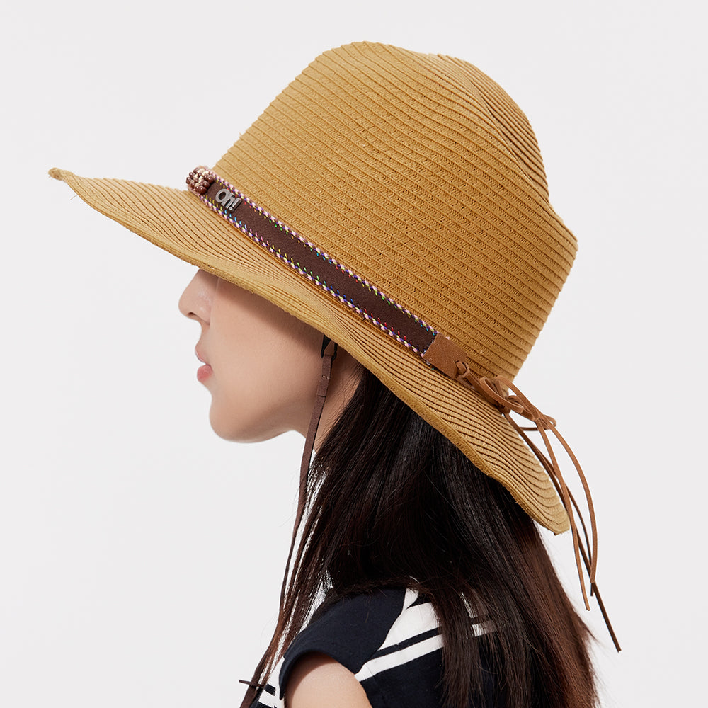 Unisex Classic Straw Lifeguard Hat Sun Protection Beach Cap UPF50+