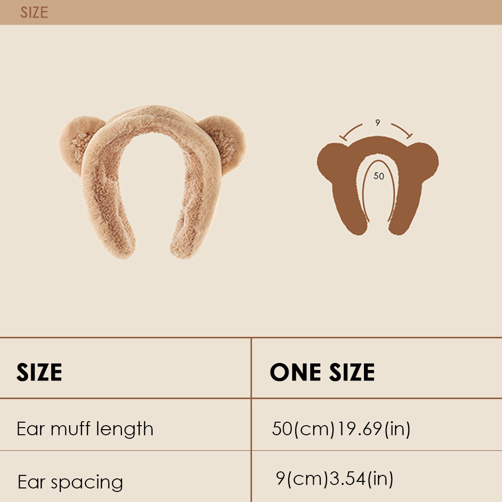 Winter Warm Earmuffs Soft Plush Ear Warmer Cover for Women