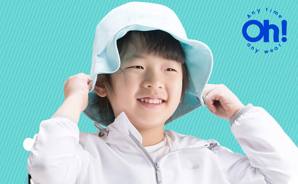 Kid’s Wide-brim Bucket Hat UPF 50+ Sun Caps