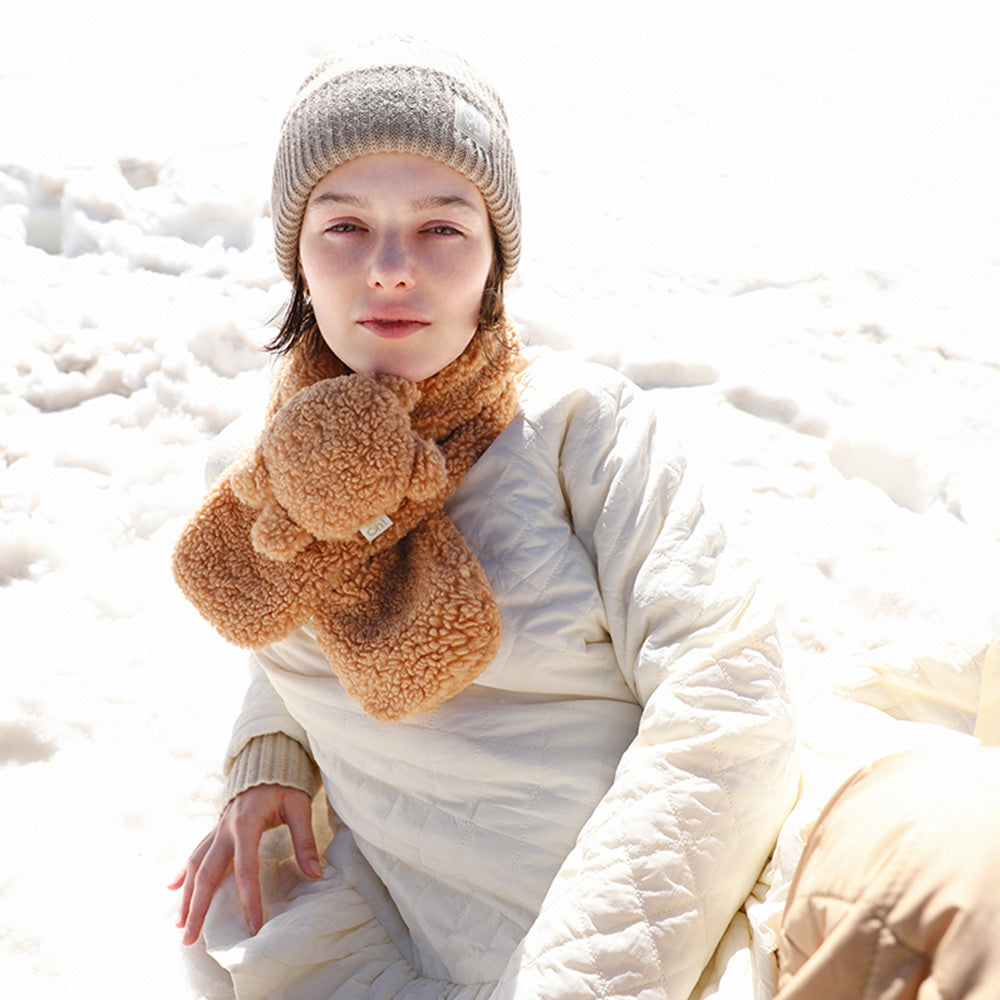 Faux Plush Fur Scarf Winter Warm Scarves