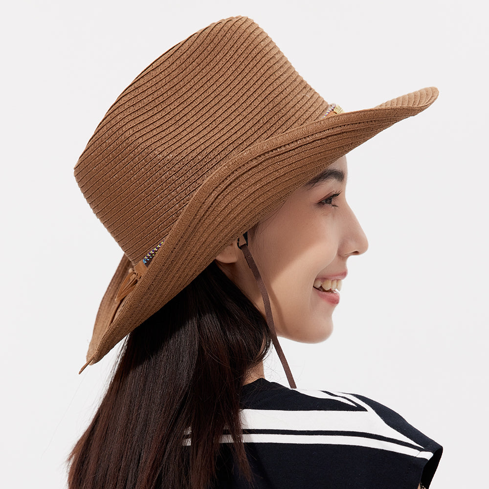 Unisex Classic Straw Lifeguard Hat Sun Protection Beach Cap UPF50+