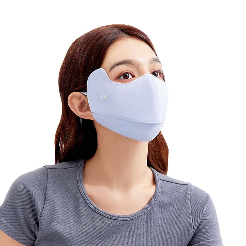 US Stock Breathable Sunscreen Face Mask with Mouth Opened UPF 50+